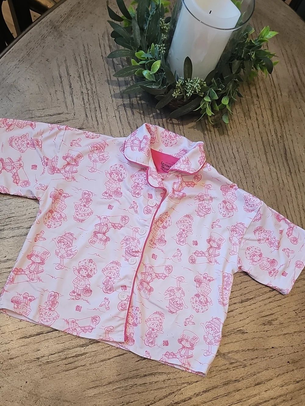 Strawberry Shortcake Pj Top Size M 7/8